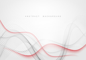 Wall Mural - Abstract swoosh wave lines border layout grey elegant modern certificate background. Vector illustration