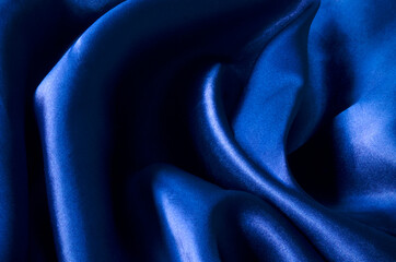 dark blue fabric texture silk closeup