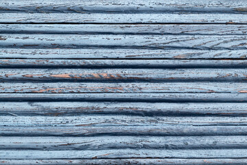 texture of wooden planks painted with blue paint