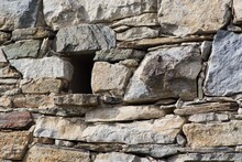 Old Stone Wall Detail For Background. 