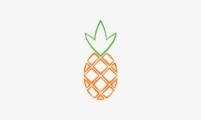 Wall Mural - pineapple logo. creative icon. vector illustration.