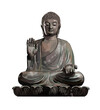 Buddha Statue from a splash of watercolor, colored drawing, realistic. Vector illustration of paints
