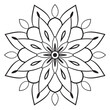 © _aine_ - Cute Mandala. Ornamental round doodle flower isolated on white background. Geometric decorative ornament in ethnic oriental style.