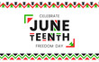 © svetolk - Juneteenth Freedom Day banner. African-American Independence Day, June 19, 1865. Vector illustration of design template for national holiday poster or card