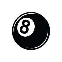 Billiard 8 Ball Isolated On White