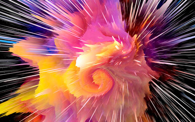 Wall Mural - Abstract and cool background of the universe explosion