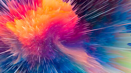 Wall Mural - Abstract and cool background of the universe explosion