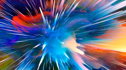 Wall Mural - Abstract and cool background of the universe explosion