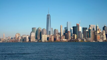 Wall Mural - Downtown Manhattan skyline at sunny day