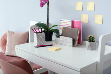 Sticker - Stylish interior with modern workplace