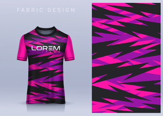 Fabric textile for Sport t-shirt ,Soccer jersey mockup for football club. uniform front view.
