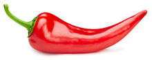 Ripe Red Hot Chili Peppers Vegetable Isolated