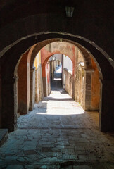 Wall Mural - Tuscania (Italy) - A view of gorgeous etruscan and medieval town in province of Viterbo, Tuscia, Lazio region, tourist attraction for many churches and lovely historical center.