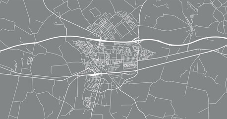 Urban vector city map of Ringstead, Denmark