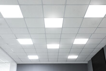 White Ceiling With Lighting In Office Room