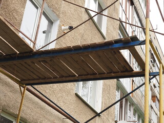 Poster - detail of a building with a balcony