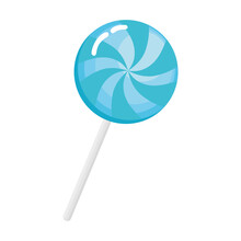 Blue Lollipop Candy