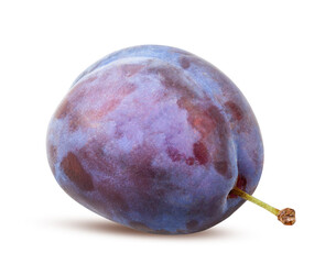 Plum isolated on white background with clipping path