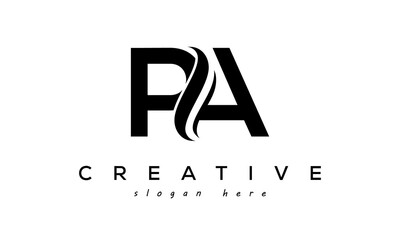 Letter PA creative logo design vector