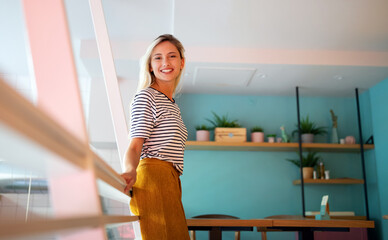 Wall Mural - Portrait of a beautiful young blonde woman