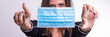 © Adam Radosavljevic - Facemask best prevention against coronavirus is a face mask stock photo