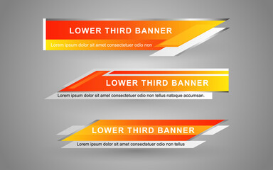 Wall Mural - set collection vector of broadcast news lower thirds template layout design banner for bar headline 