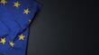 European flag on dark background.