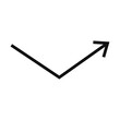 arrow, rebound icon. Simple thin line, outline vector of Arrows icons