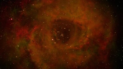 Wall Mural - Glowing gasses swirl in a colorful space nebula