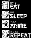 Fototapeta  - Eat Sleep Anime Repeat