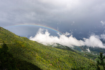 rainbow in the mountains