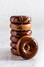 Luxury Home Baked Ring Chocolate Covered Doughnuts, Or Donuts