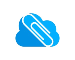 Sticker - Simple cloud with paper clip inside