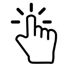 Wall Mural - pointer icon on white background. flat style. finger click icon.