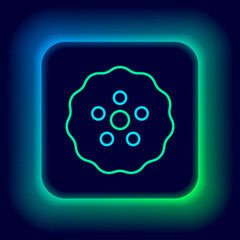 Wall Mural - Glowing neon line Gear icon isolated on black background. Cogwheel gear settings sign. Cog symbol. Colorful outline concept. Vector