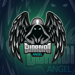 Wall Mural - Guardian Angel logo Mascot Illustration Modern