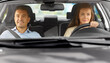 © Syda Productions - driver courses and people concept - car driving school instructor teaching young woman to drive