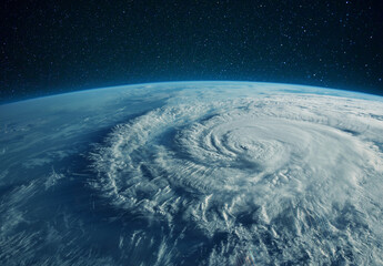 Wall Mural - amazing beautiful blue planet earth with clouds view from space. space wallpaper