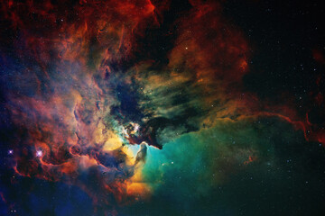 Wall Mural - space wallpaper and background. universe with stars, constellations, galaxies, nebulae and gas and d