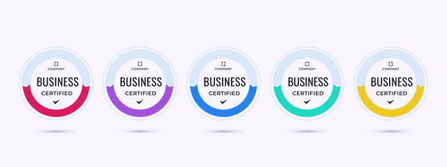 Wall Mural - certified badge logo design for business company training badge certificates to determine based on c