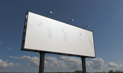 Wall Mural - 3D rendering of a billboard sign with blank space - perfect for your content