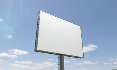 Sticker - 3D rendering of a billboard sign with blank space - perfect for your content