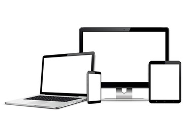 computer screen, laptop, tablet, phone mock up