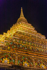 The great temple of Wat Pho by night, Bangkok, Thailand