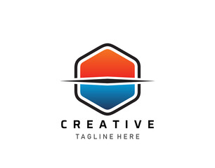 Wall Mural - Hexagone Icon Logo. Technology Logo Design Concept.