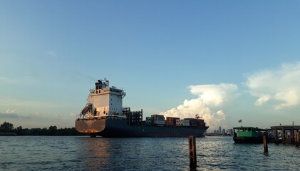 cargo ship in port