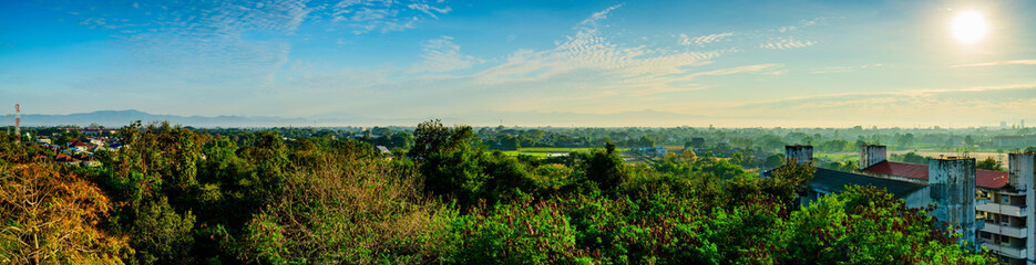 Wall Mural - Chiangmai panorama view at morning