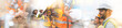 Double exposure of team railway engineer is on duty in work site with abstract bokeh backgrounds, use for banner cover.	