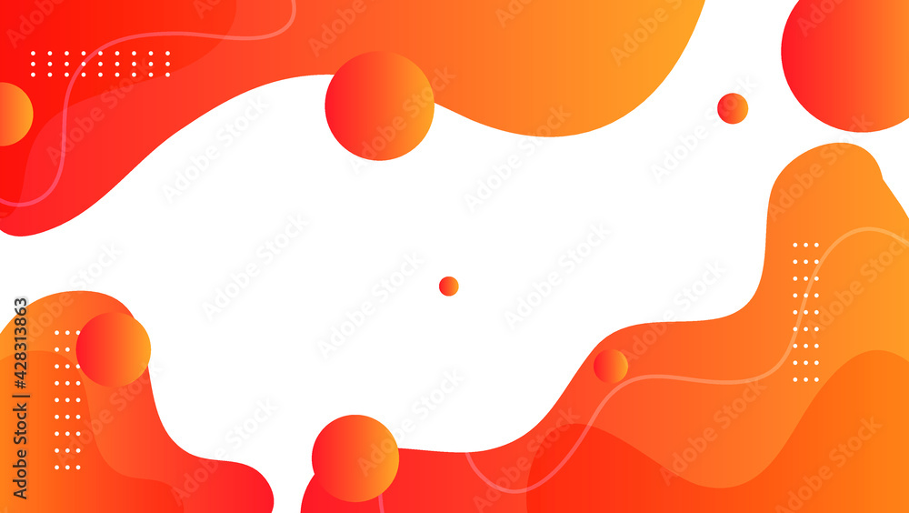 abstract fluid background with orange color Stock Vector | Adobe Stock