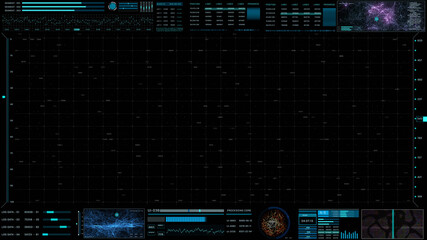 Wall Mural - Futuristic HUD Data Technology Advance Interface Blank Screen for Infographic Work Concept Idea Illustration.